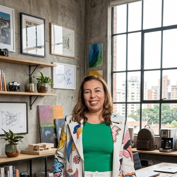Kely Guerra Gaviria, abogada titulada, en su oficina en Medellín